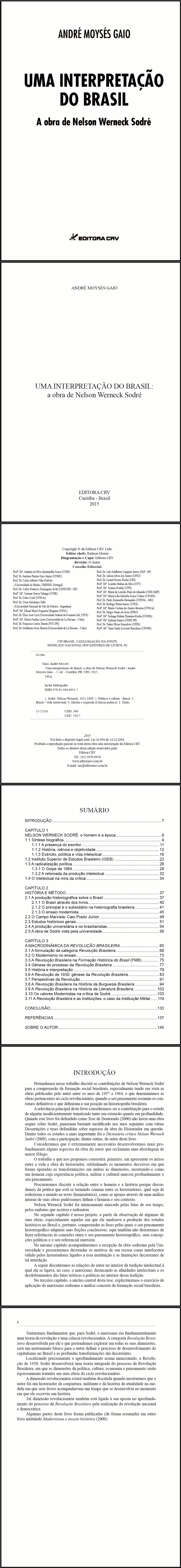 UMA INTERPRETAÇÃO DO BRASIL:<br>a obra de Nelson Werneck Sodré